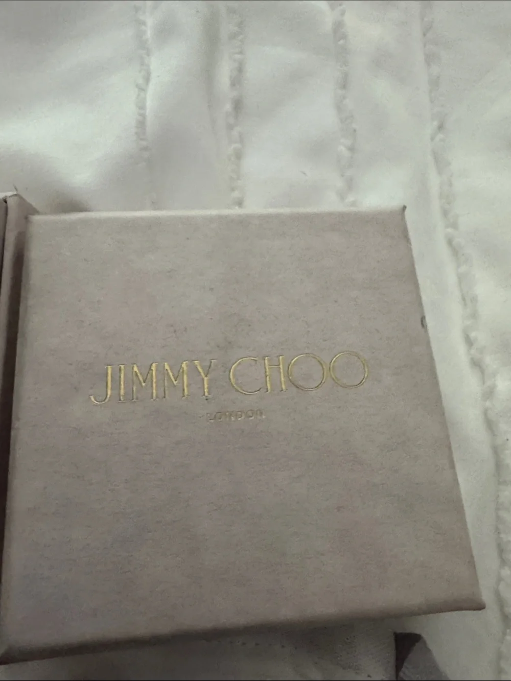 Jimmy Choo Gold finish Auri Earrings with White Pearls and Crystal Studs - Picture 3 of 5